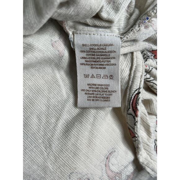 Free People Boho Tunic XS Neutral Ruffled Strap Festival Summer - Picture 8 of 9